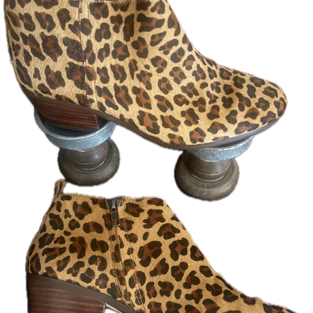 J. Crew Brown Leopard Ankle Booties